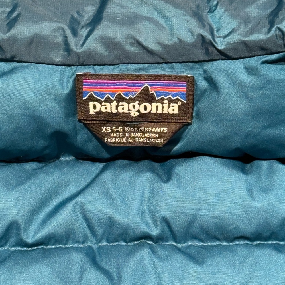 Kids Patagonia Blue Puffer Jacket - Picture 2 of 7